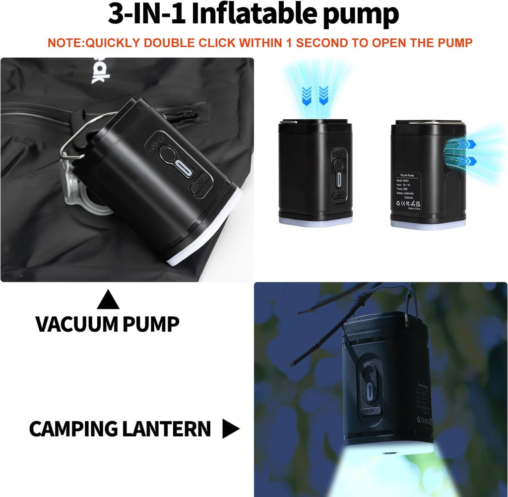 Skiennix Vacuum Bags for Travel Luggage - Reusable Waterproof Compression Bags (2PCS + 1 Pump, 17L)