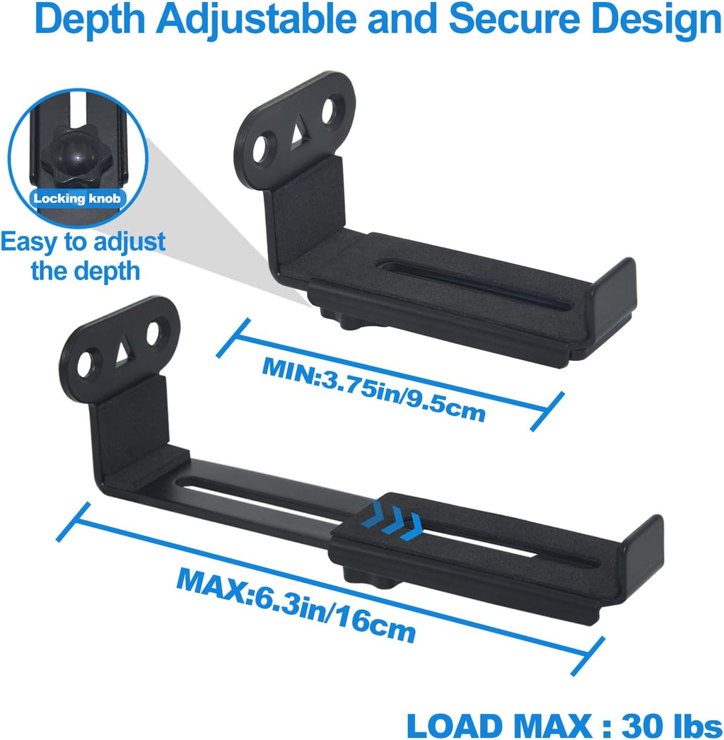 **Sonos Soundbar Wall Mount - All Metal Adjustable Design for TVs | Holds Up to 30 lbs, Black, 2 Packs**