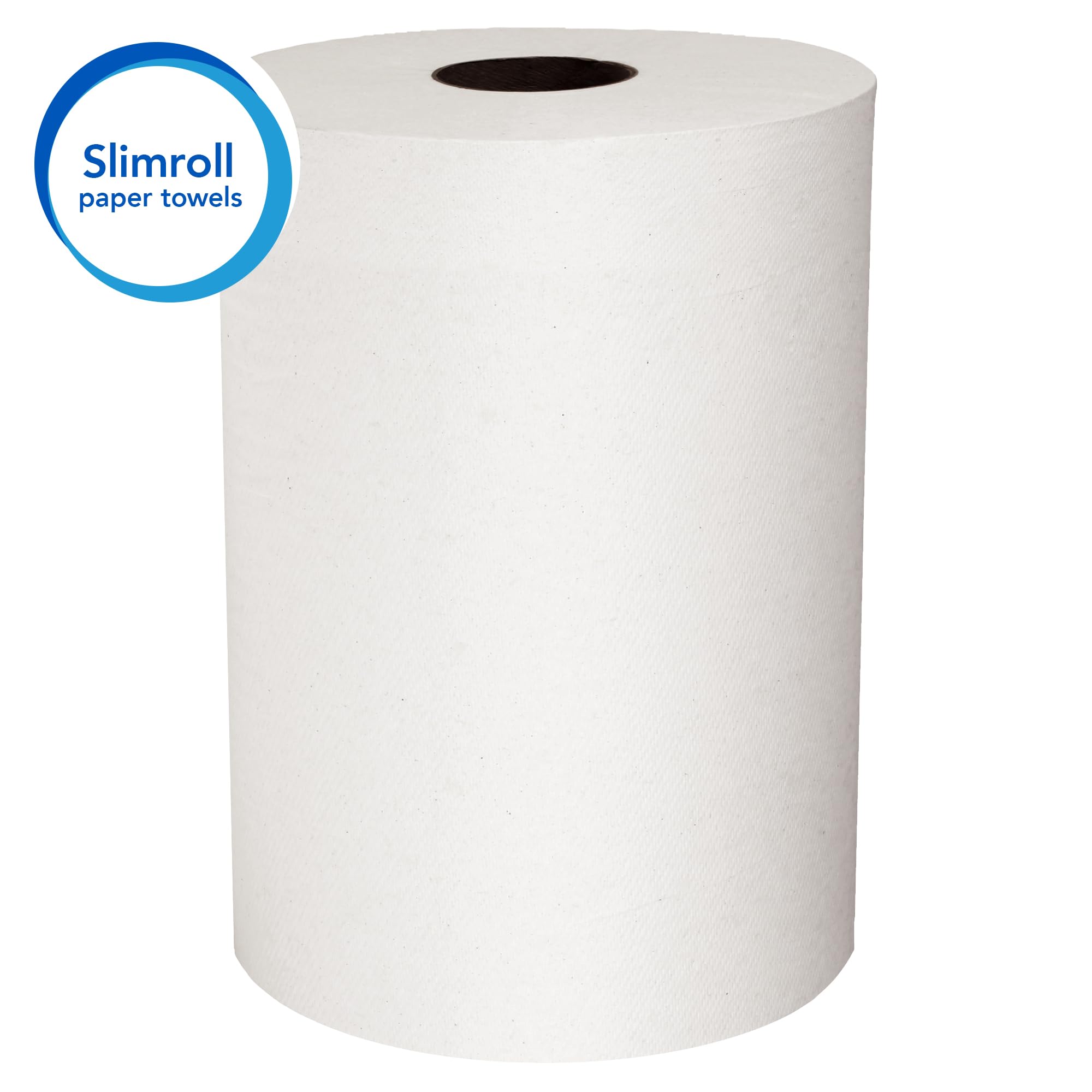 Scott Professional Slimroll Hard Roll Paper Towels, Bulk (12388), Hardwound, Absorbency Pockets, White, for compatible Kimberly-Clark Professional Dispensers (6 Rolls at 580' Each, 3,480'/Case)