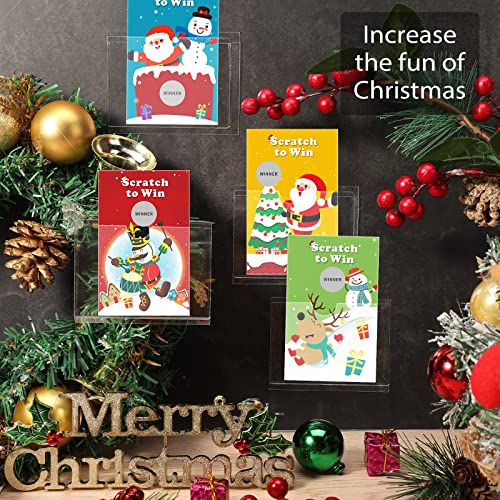 Christmas Scratch Off Cards Party Game Set - 96 Pcs Holiday Raffle Tickets