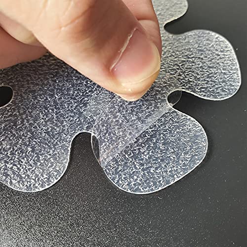 SANKEMU Transparent Non-Slip Bathtub Stickers, 20-Piece 3.94-Inch Safety Grips