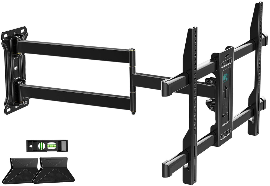 HCMOUNTING Pre-Assembled Corner TV Wall Mount for 32-80" TVs, Full Motion with Smooth Gliding Extension, 30" Long Arm, Single Stud Installation Holds 100lbs, Max VESA 600x400mm