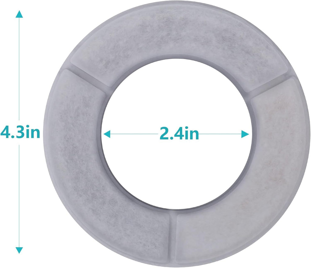 Twinsing 5PCS Replacement Filters for 4.5L/1.2Gal and 6.5L/1.6 Gal Dog Water Bowl
