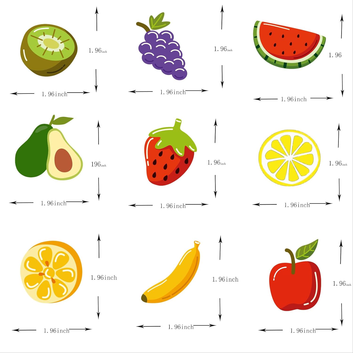 Skiennix 36Pcs Tropical Fruit Cupcake Toppers - Perfect for Birthday & Baby Shower Parties