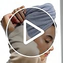 Microfiber Hair Towel Wrap for Women - Ultra Absorbent Beige & Brown