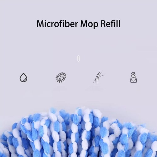6 Pack Spin Mop Refill Pads Compatible with SIMPLI-Magic 79349 79117 979193 79229 Spin Mop Cleaning System, Part No.79161