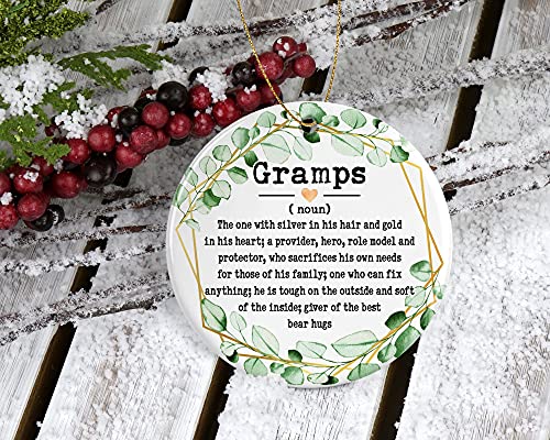 Gramps Noun Christmas Ceramic Ornament - Double-Sided Keepsake Gift