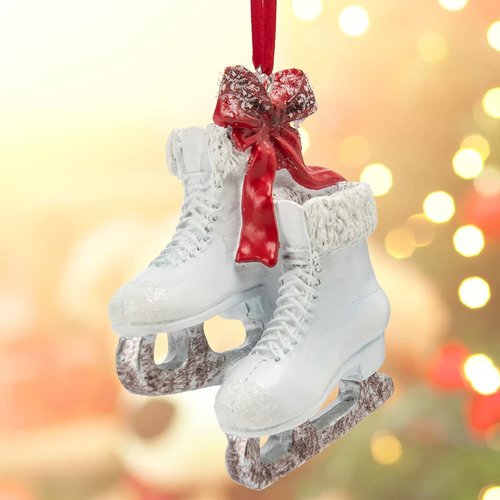 Braxio Decorative Ice Skate Christmas Ornament - 3.46 Inch Hanging Figurine for Holiday Decor