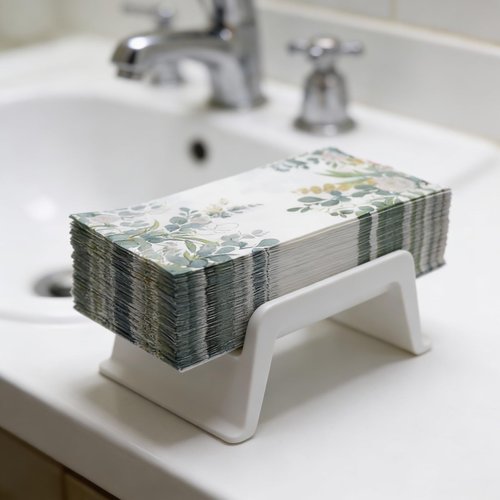 100PCS Greenery Paper Hand Towels for Bathroom, 3 Ply Disposable Hand Towels for Bathroom, Guest Towels Disposable Bathroom, Bathroom Napkins Guest Disposable for Party Decor (Guest Towel)