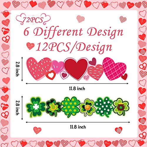 Haooryx 72Pcs Holiday Bulletin Board Border Trim Set