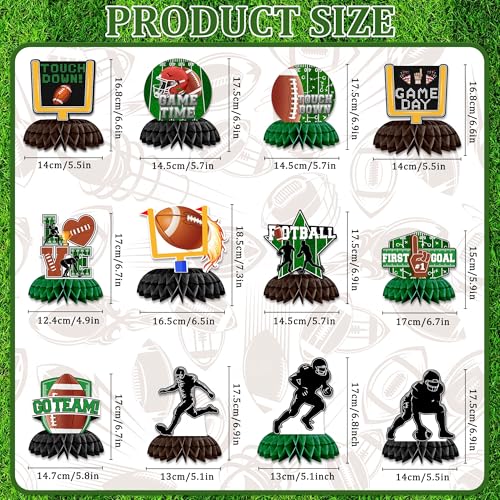 Football Centerpieces for Tables – 12PCS Game Day Decorations