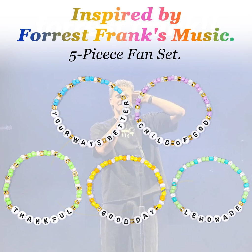 AICase for Forrest Frank Merch Friendship Bracelets, for Forest Frank Stuff Outfits for Concert Shirt Accessories Vinyl Lemonade Good Day Jewelry Poster Merchandise Gifts for Birthday Easter