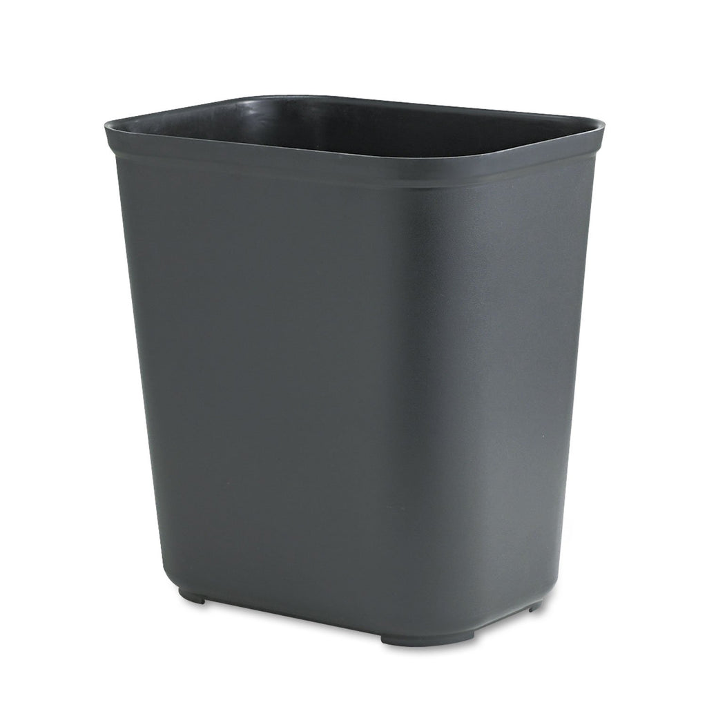 Rubbermaid Commercial Products Fire Resistant Wastebasket 7GAL/28 QT, Black, for Hospitals/Schools/Hotels/Offices