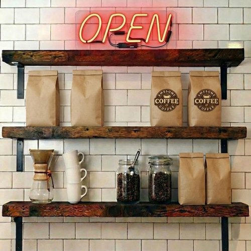 AwePackage Compostable Kraft Paper Tin Tie Bag with PLA Liner (100, 1 lbs)