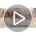 Christmas Tablecloth 60 x 84 Inch Rectangular Gifts and Trees Red - Holiday Decor