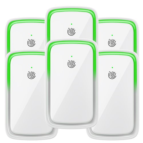 2026 Upgraded Air Ionizers for Dust Mites Plug in Air Purifier Quiet Odor Eliminator with Negative Ion Generator for Home Bedroom, Office, Kitchen, Pet Odor, Smoke, Dust,6 Pack