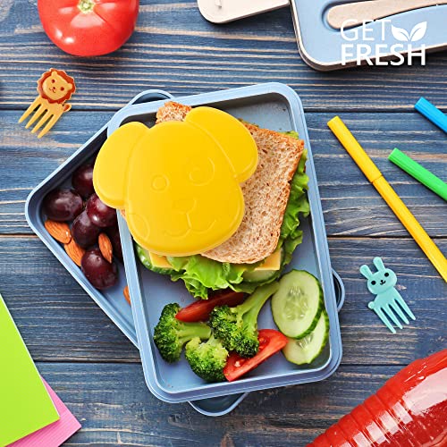 GET FRESH Mini Ice Packs for Kids Lunch Boxes - 4-Pack Cute Dog Design