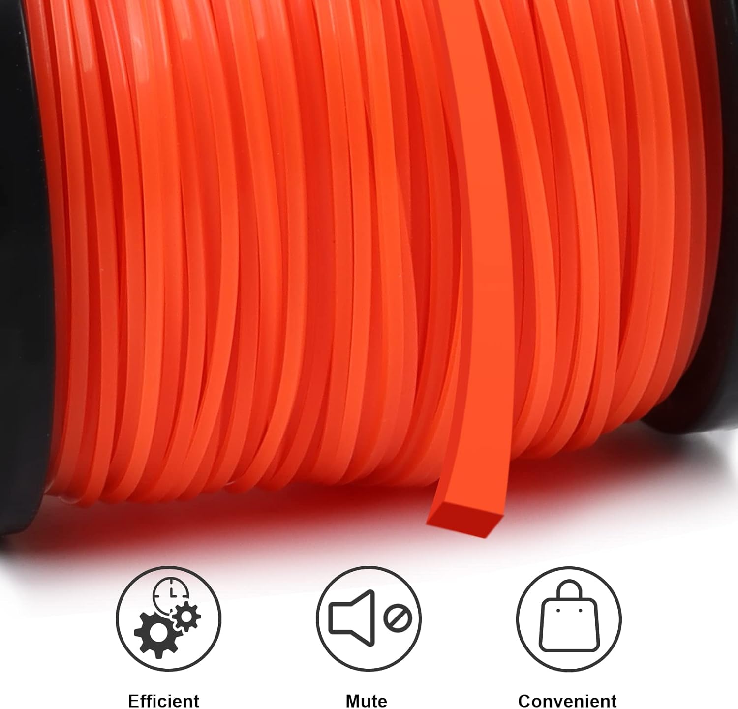 VIABRICO 0.080 Inch Trimmer Line - Commercial Grade Square Nylon Replacement | 425ft Spool