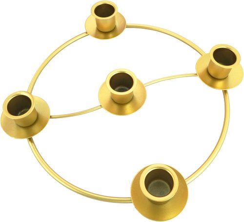 Advent Wreath Candle Holder - Elegant Gold Design for Tapered Candles | Perfect for Christmas Decor