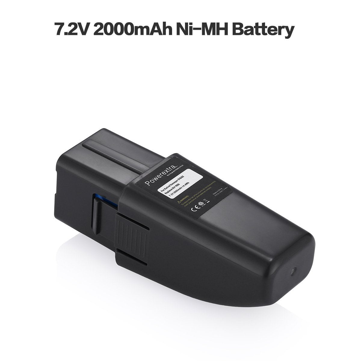 Powerextra 2 Pack 7.2V 2000mAh Ni-MH Replacement Battery Compatible with Ontel Swivel Sweeper G1 & G2