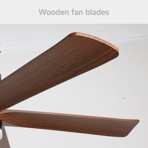 GreeLustr Low Profile Ceiling Fan with Light, 52-Inch Dimmable Fans for Dining Room Indoor Outdoor, Modern Industrial Ceiling Fans with Remote Control Flush Mount 3 Wood Grain Blades 6 Speeds Timer