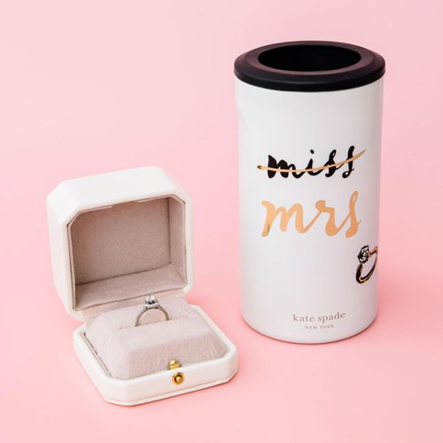 kate spade new york Ring Box for Wedding Day or Proposal, Engagement/Wedding Ring Holder, Bridal Toile