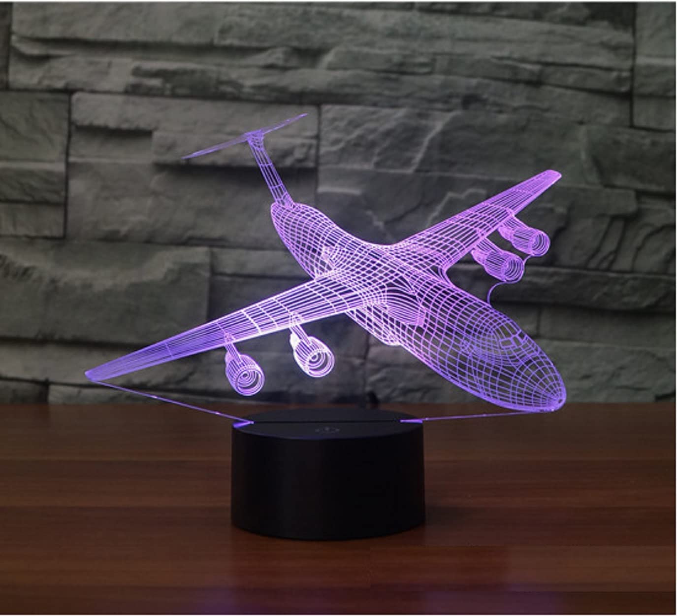 SUPERHONGJIHAO 3D Airplane Night Light Aircraft Led Table Lamp with Remote Control 16 Color Changing Xmas Birthday Gift