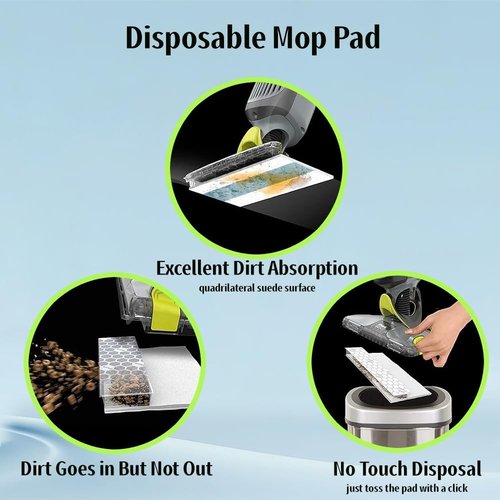 KVLZ Disposable Hard Floor Pad Refills - Compatible with Shark VACMOP Pro | 30-Pack for All Sealed Floors