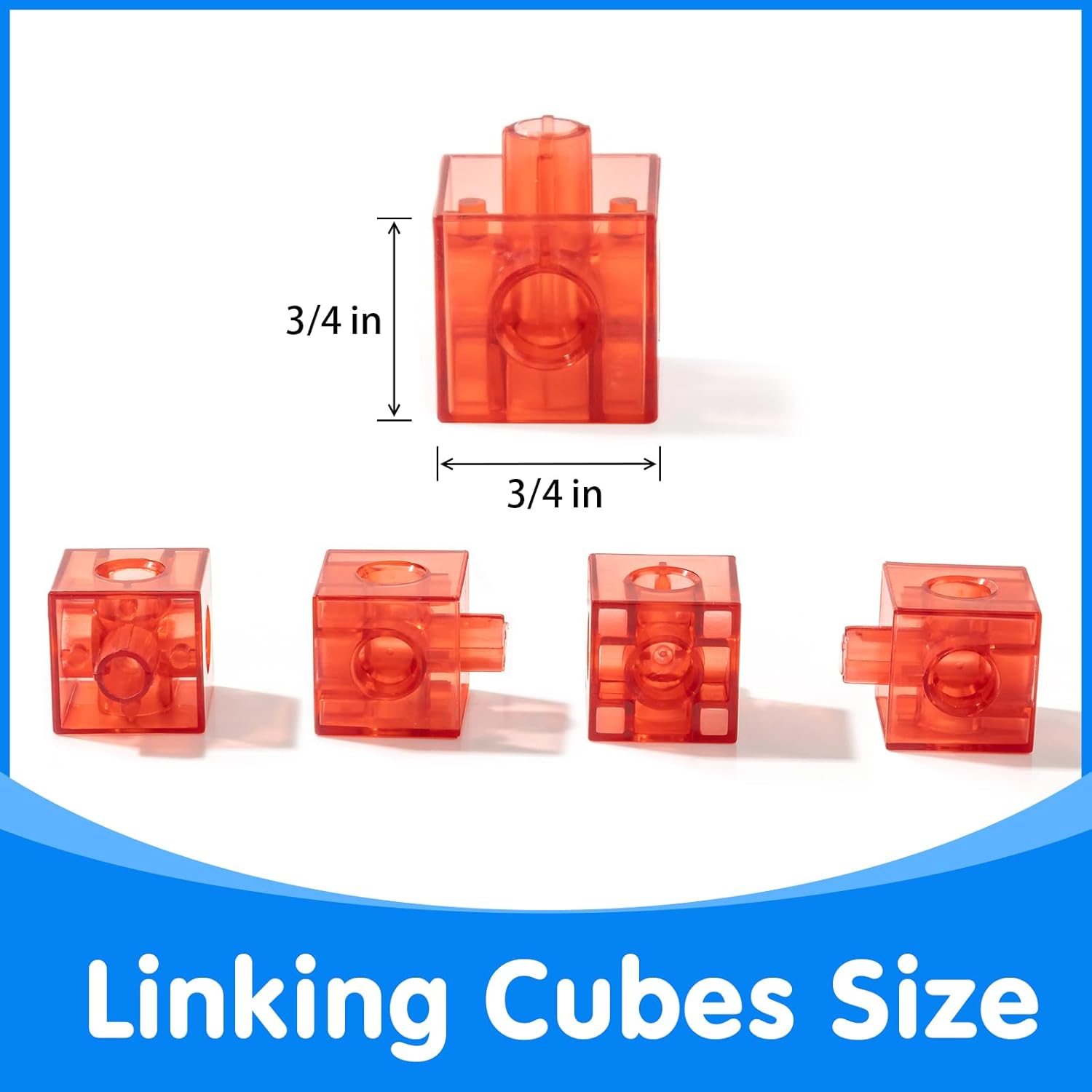 Translucent Linking Cubes - Engaging Math Toy for Early Learning & Creative Play | Light Table Manipulatives