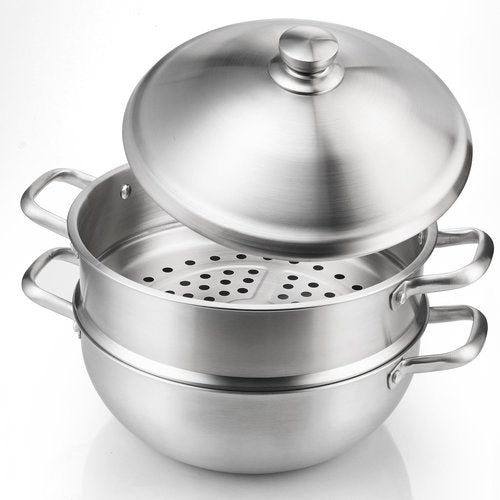 Delarlo Tri-Ply Stainless Steel 12 Inch Everyday Pan With Lid,kitchen everything pan, Chef's Pans,Induction Cooking Pot, 7.2QT Oven Safe Stock Pot, Up to 600℉