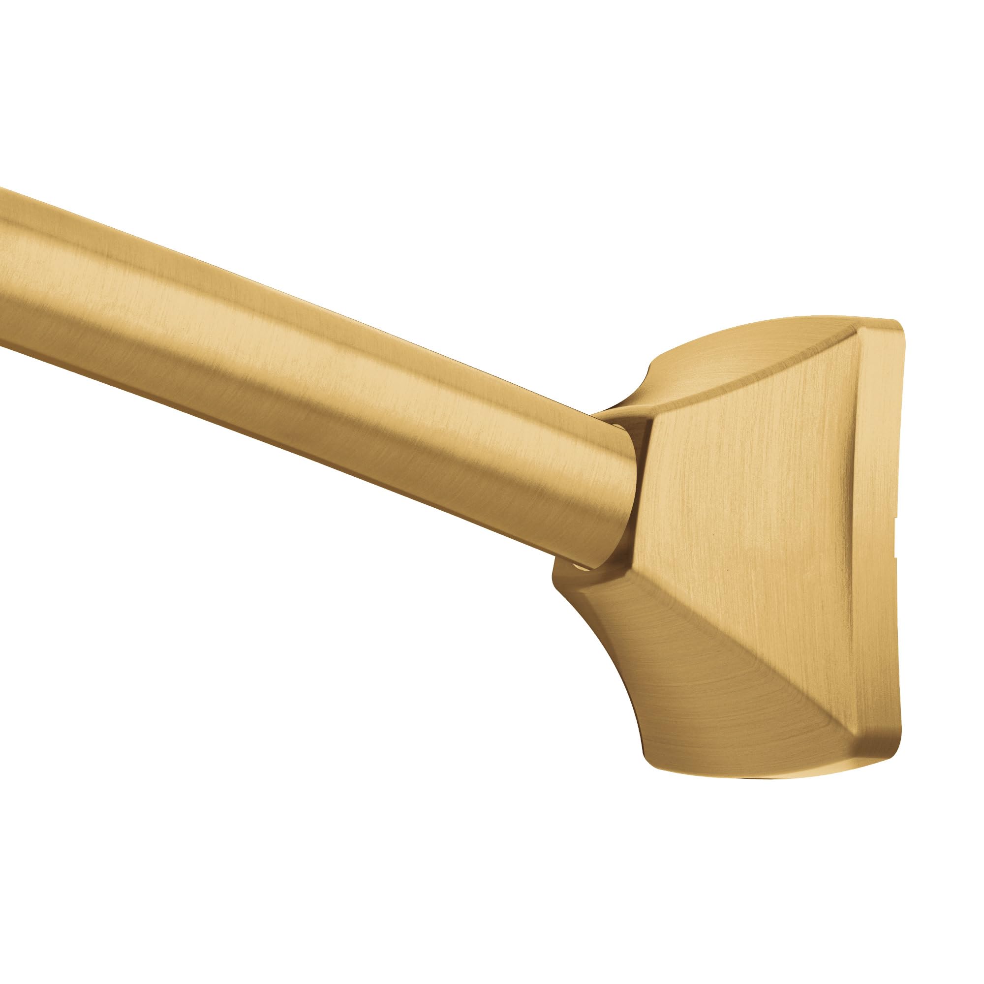 Moen Brushed Gold 72-Inch Adjustable Permanent Mount Curved Shower Curtain Rod, CSR2164BG