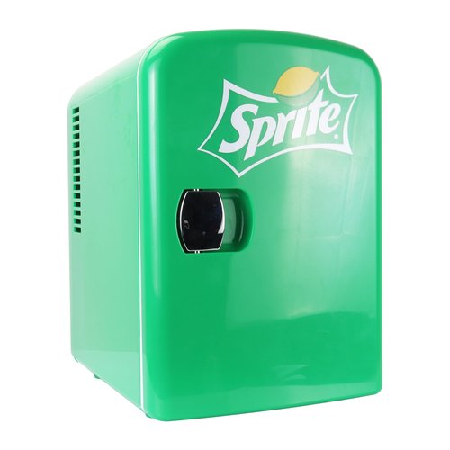 Coca-Cola Sprite SPO04, 4 Liter/4.2 Quarts 6 Can Portable Mini Cooler/Fridge for Food, Beverages, Baby Food, Skincare and Medications-Use at Home, Office, Dorm, Car, RV or Boat-with AC & DC Plugs