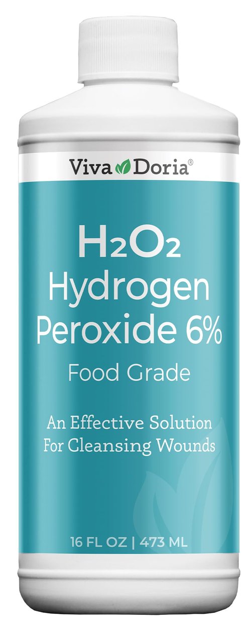 Viva Doria Hydrogen Peroxide 6 Percent, 20 Volume, Food Grade, 16 Fluid Ounce
