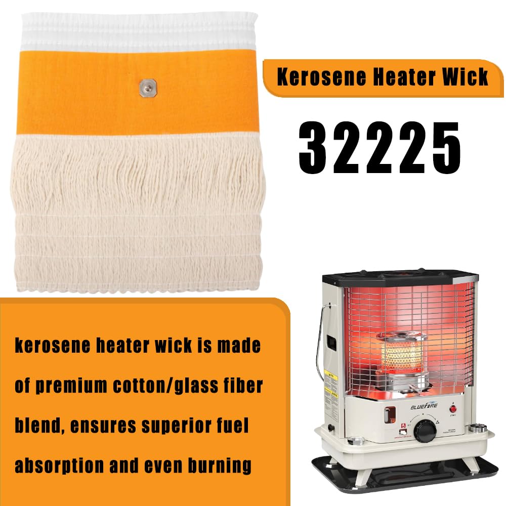 Kerosene Heater Wick 32225 for Replacement Kero World KW-24C, D-yna-GLO CV-2300 RMC-95C, Envirotemp CV-2300, DuraHeat DH-2300, White Heater Wick for Heater Stove Accessories
