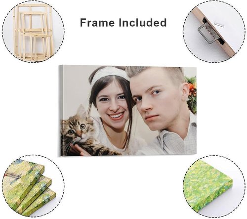 DIYKST Custom Canvas Prints - Personalized Photo Wall Art for Couples | Perfect Valentine's Day Gift (8" x 12" - 24" x 36")