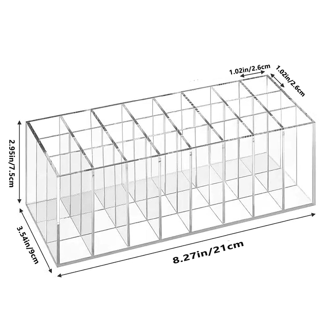 Dmopipp Lipstick Organizer 24 Slot Lipstick Holder Display Rack Small Clear Plastic Compact Lip Gloss Perfume Sample Mascara Holder