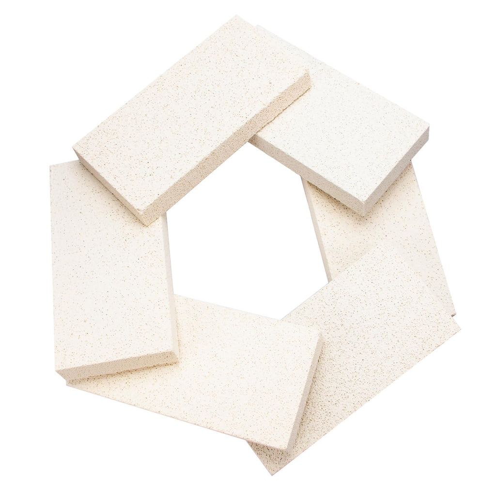 12 Pieces Insulating Fire Brick for Ovens, Kilns, Blacksmith, Fireplaces, Forges 9" x 4.5" x 1.25" 2300F Rated Insulating Fire Bricks