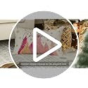 Pink Christmas Throw Pillow Cover 12x20 Inch for Sofa