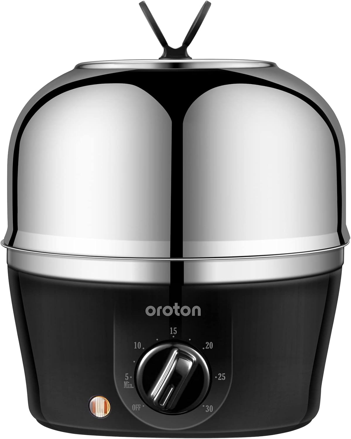 Oroton 9-Egg Capacity Electric Egg Cooker - 304 Stainless Steel | Auto Shut-Off & Timer Settings