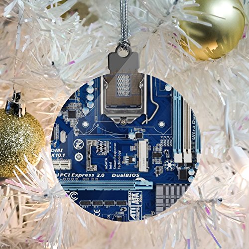 Computer Motherboard Processor CPU Acrylic Christmas Tree Ornament - Holiday Decor