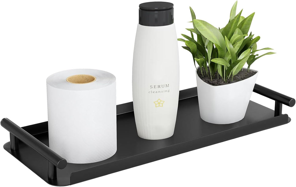 Stainless Steel Toilet Paper Basket by [Brand Name] - Stylish Organizer with Handle for Bathroom & Kitchen (Black)