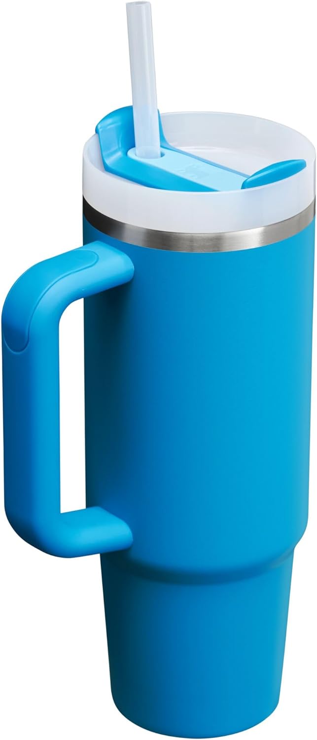 STANLEY Quencher H2.0 Tumbler - 30 oz Insulated Stainless Steel Cup with Handle & Straw | Azure Color