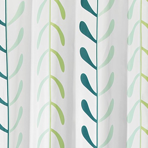 iDesign Spring Vine Fabric Polyester Shower Curtain, 72" x 72" - Green Multi-Color