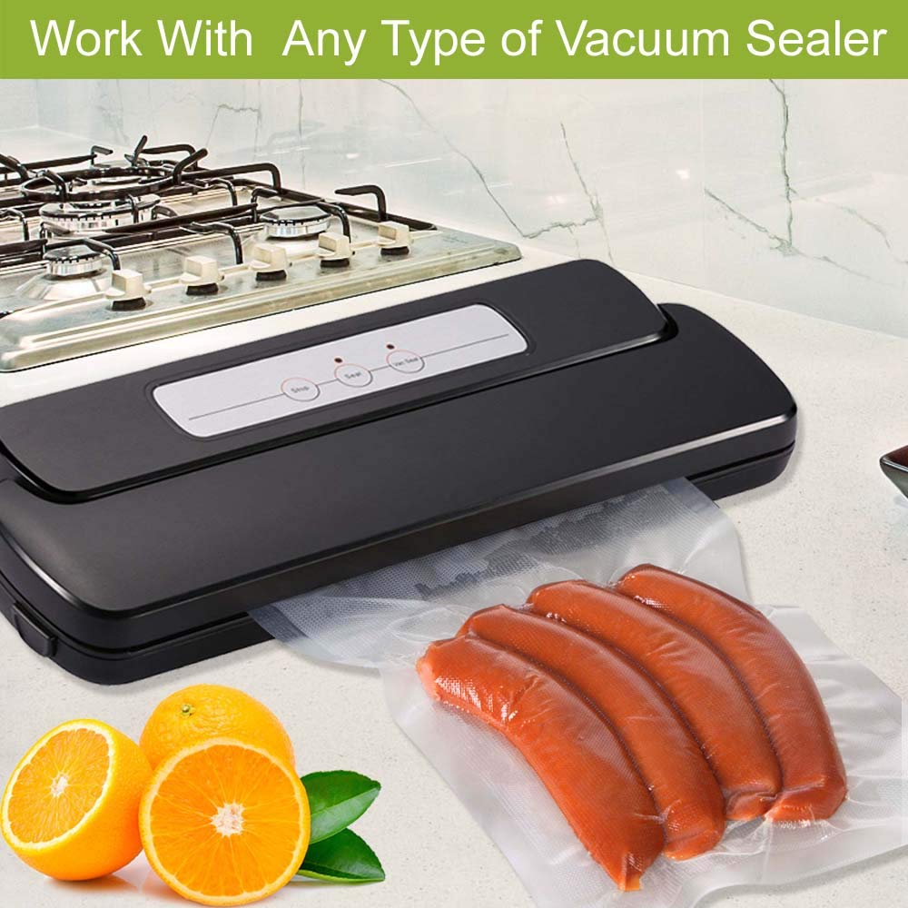 VacYaYa 100 Plus Gallon 4mil 11.5" x 18.5" Thick Vacuum Sealer Freezer Storage Machine Bags for Food,Vac Seal a Meal Bags with BPA Free and Commercial Grade Sous Vide Vaccume Seal Safe PreCut Bag