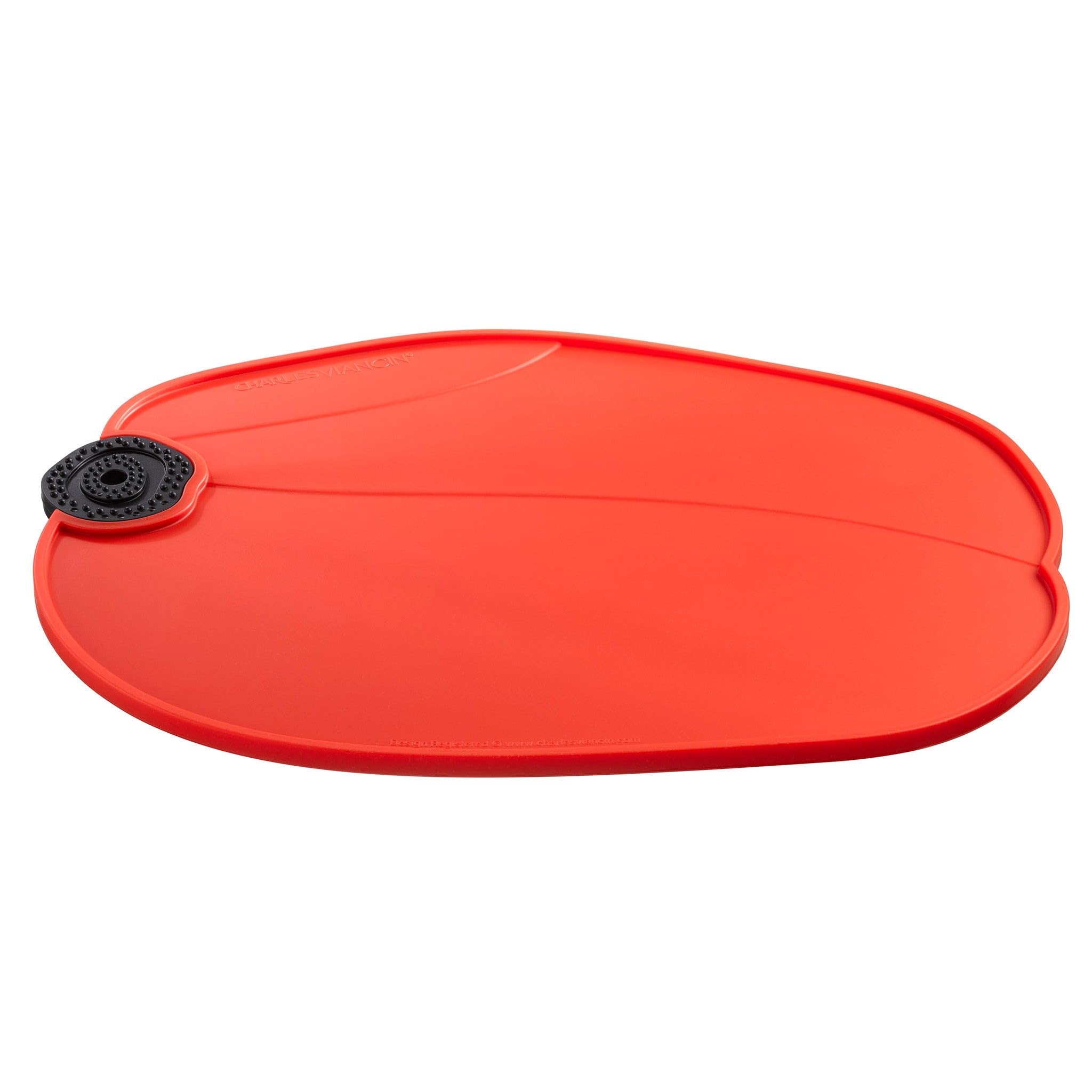 Charles Viancin Large Silicone Cutting Board – Poppy Design Flexible Cutting Mat – 12 x 16 Inches