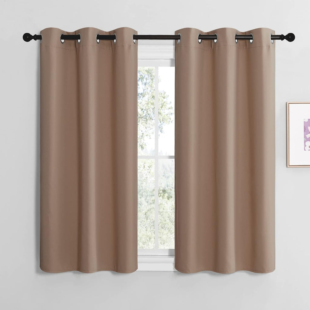 NICETOWN Blackout Curtains - Thermal Insulated Grommet Drapes for Small Windows | 42x48 Inch, Set of 2