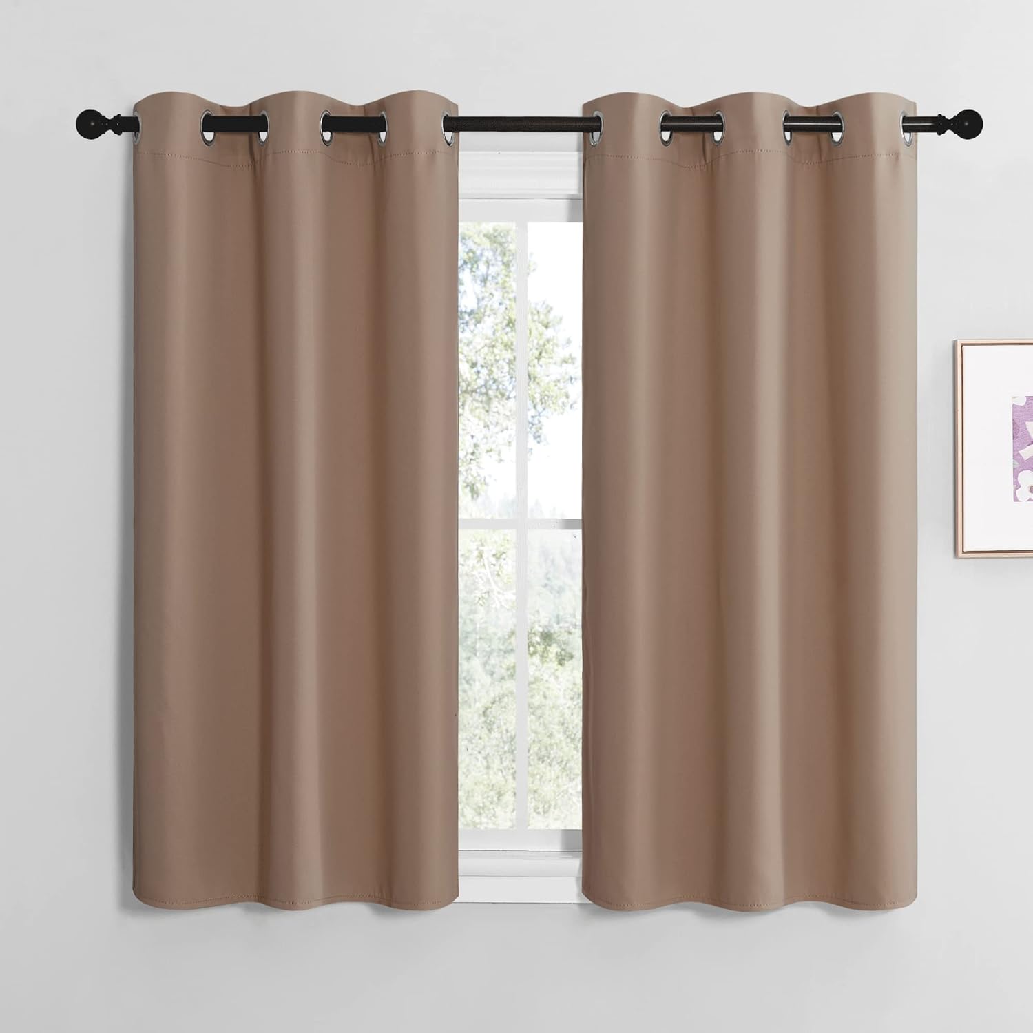 NICETOWN Blackout Curtains - Thermal Insulated Grommet Drapes for Small Windows | 42x48 Inch, Set of 2