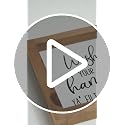 Flangairy Wash-White Funny Bathroom Sign 6x6 Inch Wood Framed Wall Art for Restroom