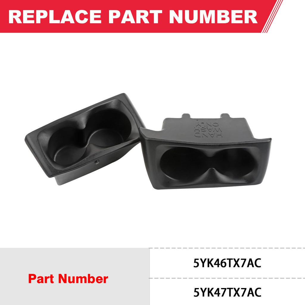 Car Door Cup Holder Insert Compatible with 2019-2024 Dodge Ram 1500 Right & Left Side Foam Door Trim Cup Holder Replaces# 5YK46TX7AC 5YK47TX7AC