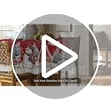 Christmas Tablecloth 60x84 Inch Snowman House & Trees Red Washable Holiday Decor